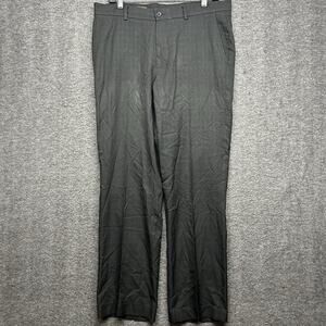 Perry Ellis Portfolio Men Pant 34x30‎ Black Polyester Blend City Fit Dress Pants